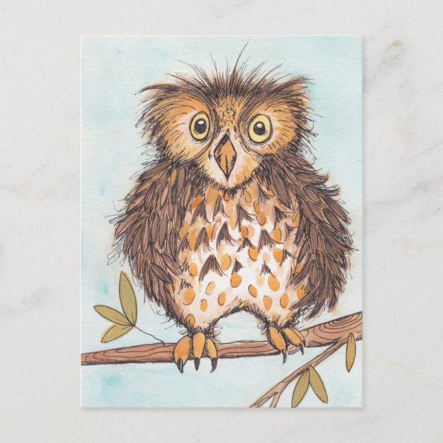 Carte Postale Hibou étrange (Devant)