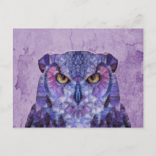 Carte Postale hibou pourpre