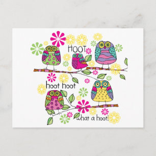 Carte Postale Hiboux de Hootie
