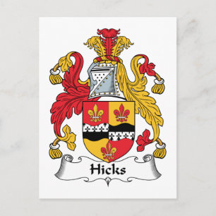 Carte Postale Hicks Family Crest
