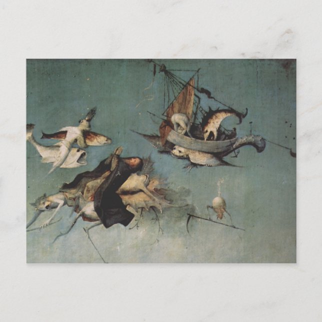 Carte Postale Hieronymus Bosch peignant l'art (Devant)