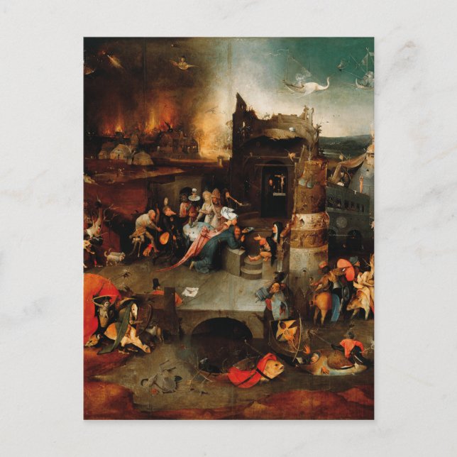Carte Postale Hieronymus Bosch - Tentation De Saint Antoine (Devant)