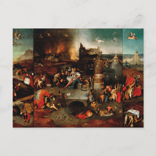 Carte Postale Hieronymus Bosch - Tentation De Saint Antoine (Devant)