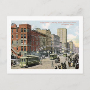 Carte Postale High St., Columbus, Ohio 1910 Vintage