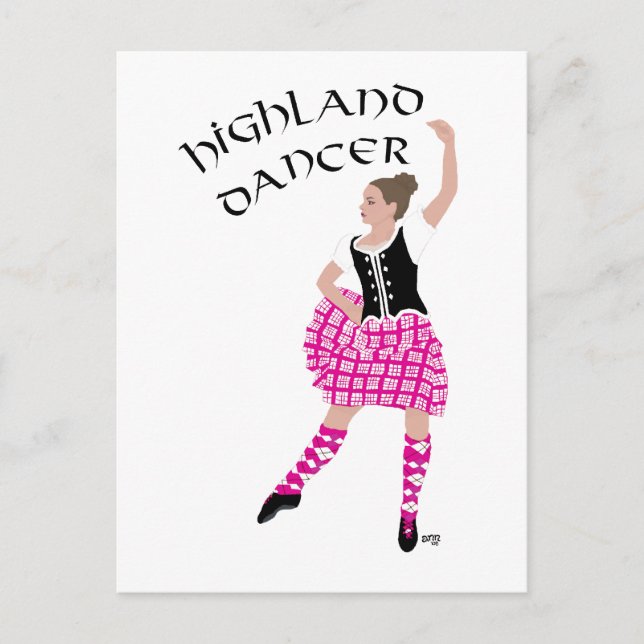 Carte Postale Highland Dancer Rose (Devant)