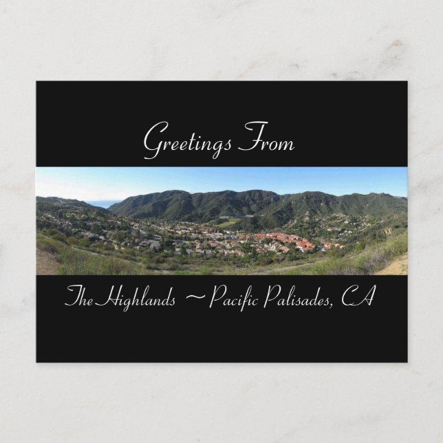 Carte postale Highlands_Pacific Palisades Panorama (Devant)