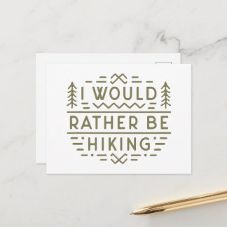Carte Postale Hiking funny quotes outdoorsy vintage aesthetic