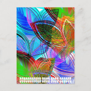 CARTE POSTALE HILANDEZINE NEON LEAF MATRICE