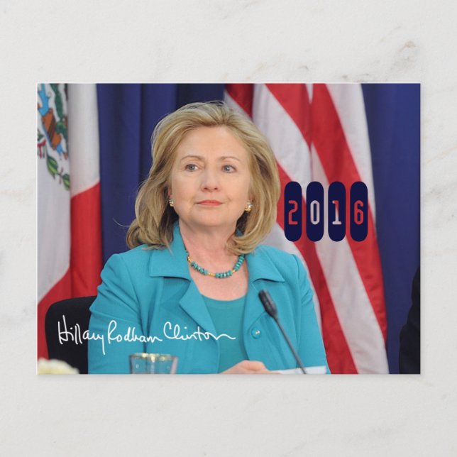 Carte Postale Hillary Clinton 2016 (Devant)