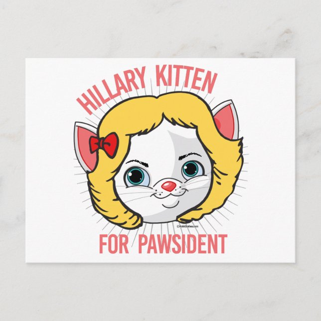 Carte Postale Hillary Kitten pour le président (Devant)