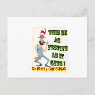 Carte Postale Hillbilly Festive comme il obtient