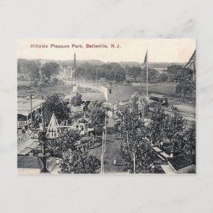Carte Postale Hillside Pleasasure Park, Trolley, Belleville NJ