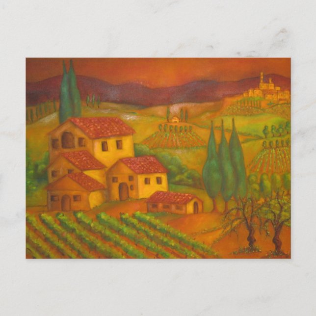Carte Postale Hilltown in Chianti, Italie (Devant)