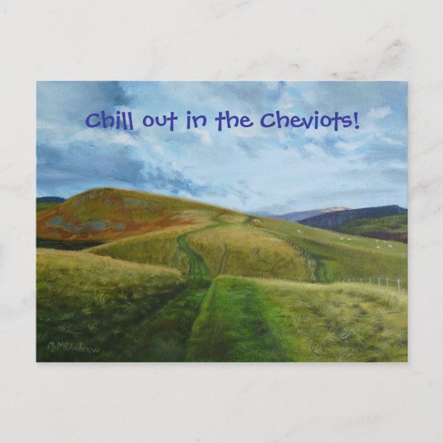 Carte Postale Hillwalk Northumberland Cheviots (Devant)