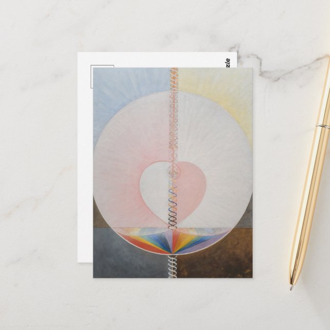 Carte Postale Hilma Af Klint, La Colombe n°25, Art abstrait (Devant/Arrière en situation)