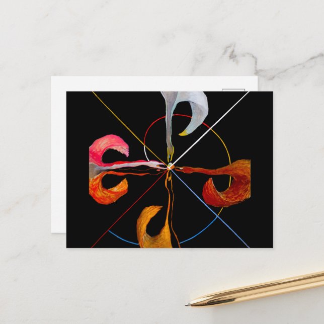 Carte Postale Hilma af Klint - Le Swan No 7 (Devant/Arrière en situation)