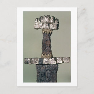 Carte Postale Hilt d'une épée viking trouvée à Hedeby, Danemark,