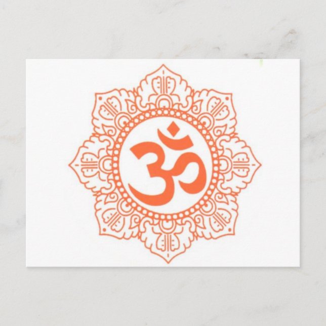 CARTE POSTALE HINDU - BOUDDHA SYMBOLES OM, OHM (Devant)