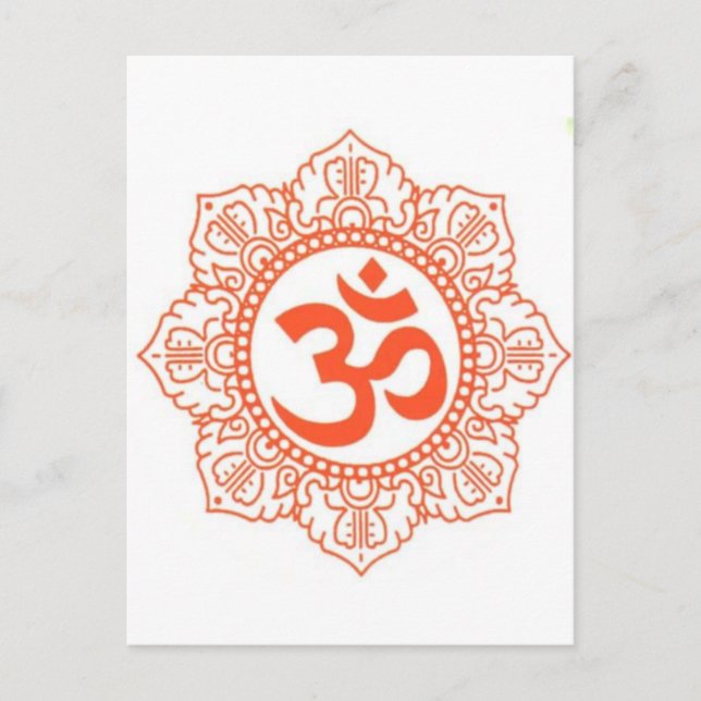 CARTE POSTALE HINDU - BOUDDHA SYMBOLES OM, OHM (Devant)