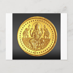 CARTE POSTALE HINDU GODDESS LAKSHMI