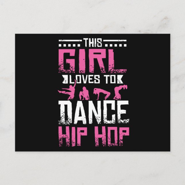 Carte Postale Hip hop de danse fille (Devant)
