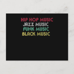 Carte Postale Hip hop Jazz Funk Black Music - Musical Creative