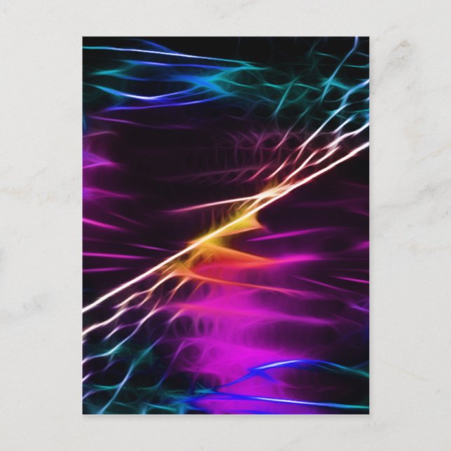 Carte Postale Hippie rose et violet amour paix (Devant)