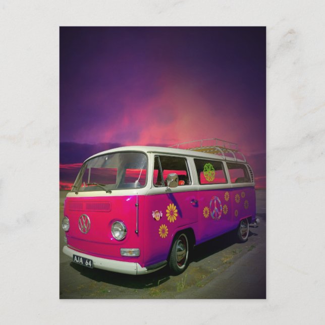 Carte postale HIPPIE VAN (Devant)