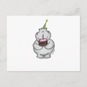 Carte Postale Hippo Anniversaire - Joyeux Anniversaire
