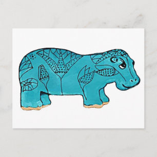 Carte Postale Hippo égyptien heureux