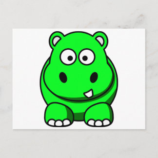 Carte Postale Hippo Green