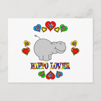 Carte Postale Hippo Lover