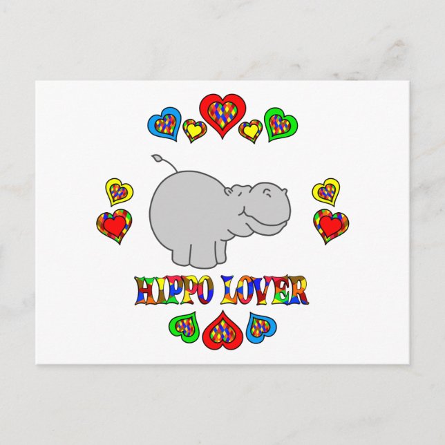 Carte Postale Hippo Lover (Devant)