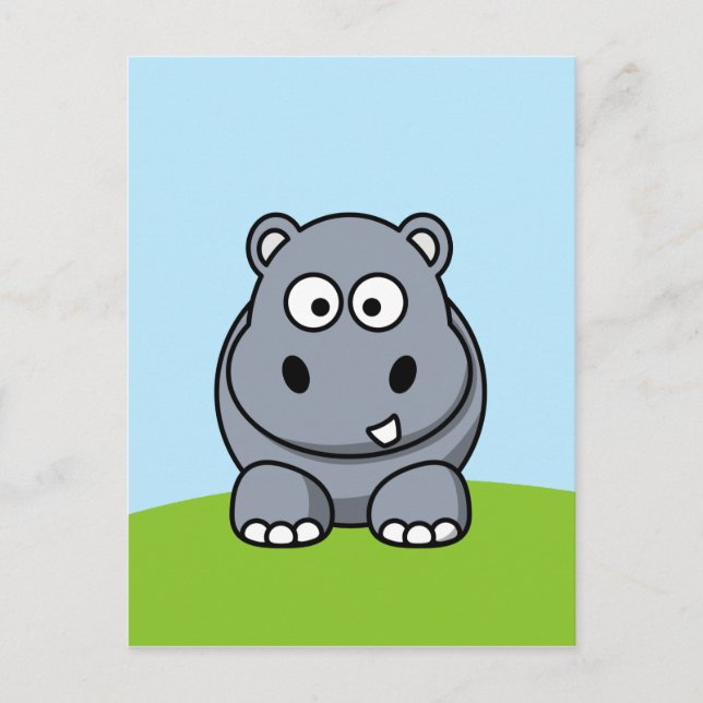 Carte Postale Hippo mignon (Devant)