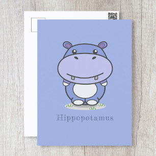 Carte postale Hippo mignonne