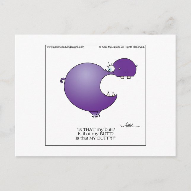 Carte postale HIPPOBOTTOMUS par April McCallum (Devant)