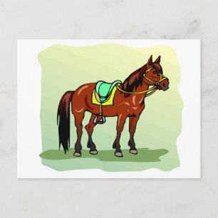Carte Postale Hippocampe de course inactif Cheval à thème