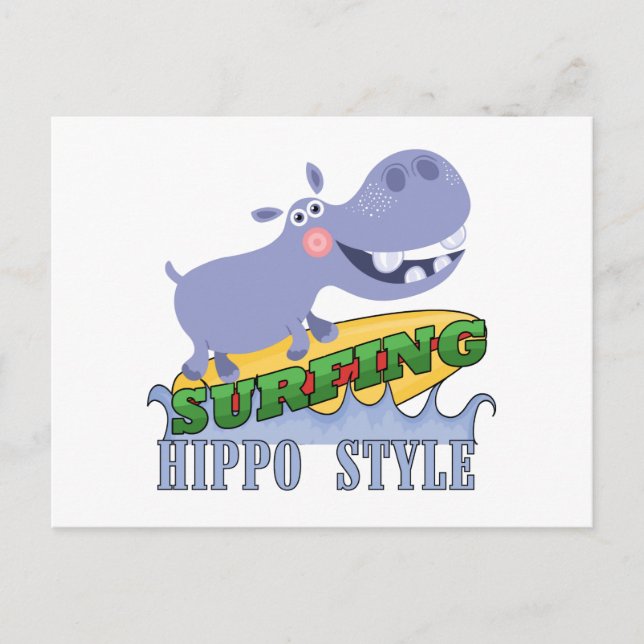 Carte Postale Hippopotame (Devant)