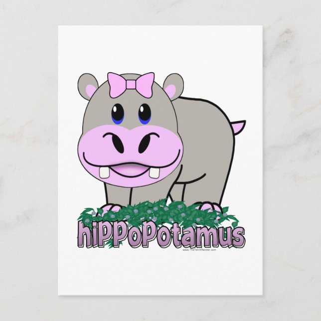 Carte Postale Hippopotame (Devant)