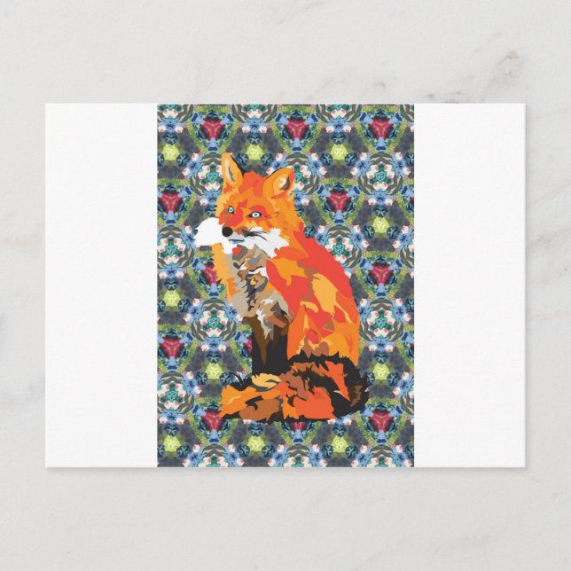 Carte Postale Hippy Fox (Devant)
