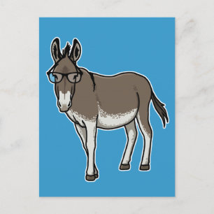 Carte Postale Hipster Donkey