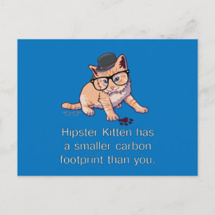 Carte postale Hipster Kitten