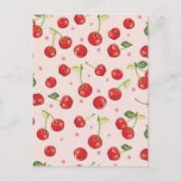 Hipster, rétro, cerise, motif, rouge, rose, pâle, 