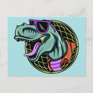 Carte postale Hipster T-Rex