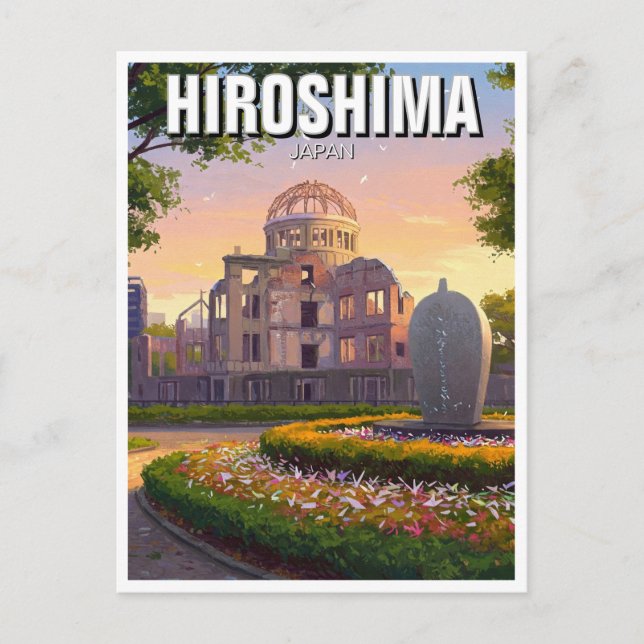 Carte Postale Hiroshima Japon Peace Dome Voyage (Devant)