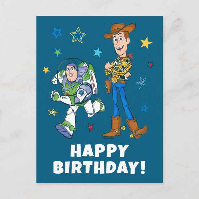 Carte Postale Histoire du jouet | Buzz & Woody (Devant)