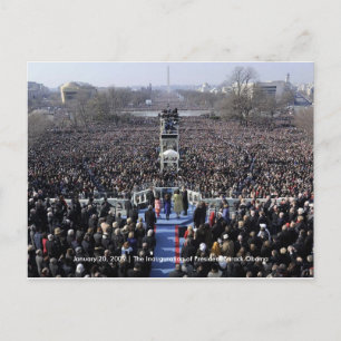 Carte Postale HISTOIRE : Foule à l'investiture d'Obama