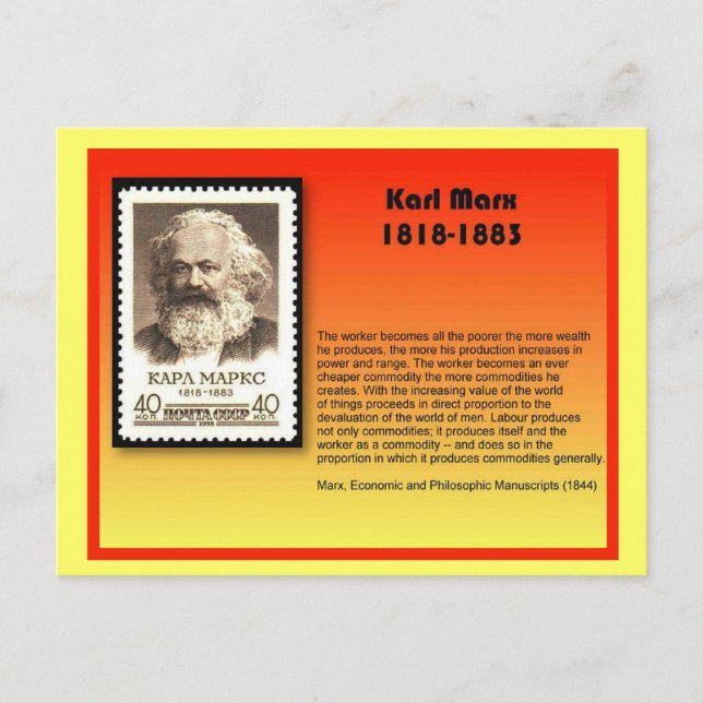 Carte Postale Histoire, Karl Marx (Devant)