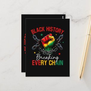 Carte Postale Histoire noire brisant chaque chaîne