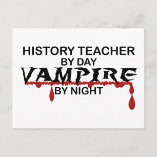 Carte Postale Histoire Professeur Vampire par nuit